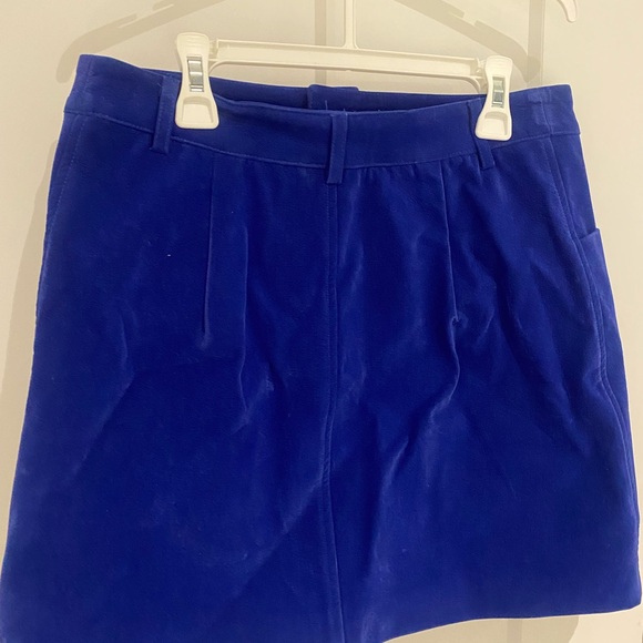 Hand made royal blue velvet mini skirt - Picture 2 of 2